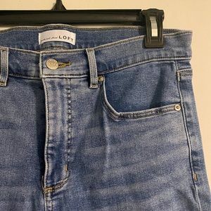 LOFT High Waisted Straight Jeans